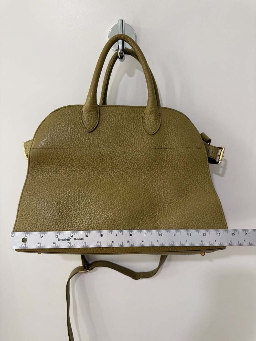 Anna Paola Italian Leather Handbag Riva Iride Green Crossbody Satchel - Picture 5 of 14